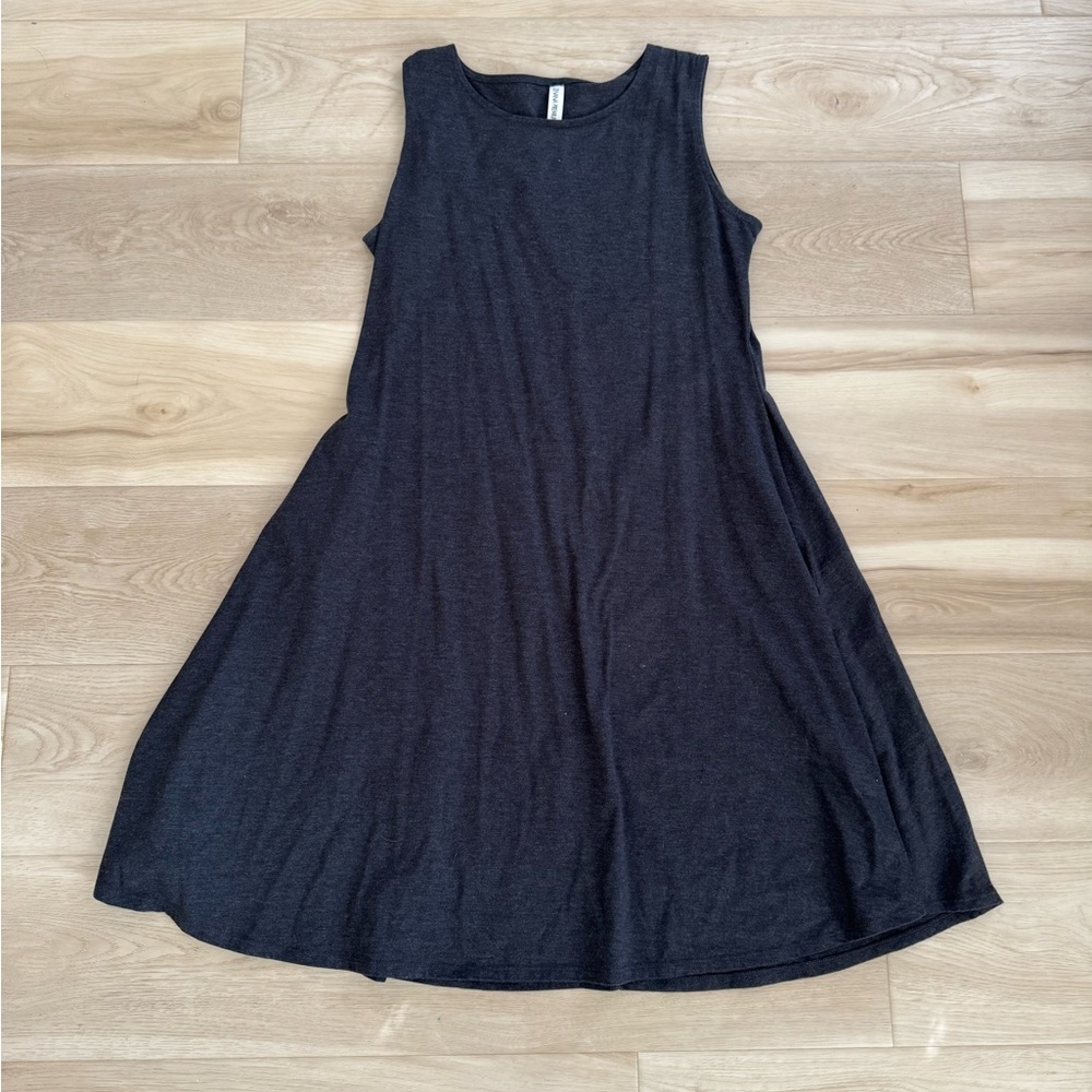 Sleeveless Charcoal Dress